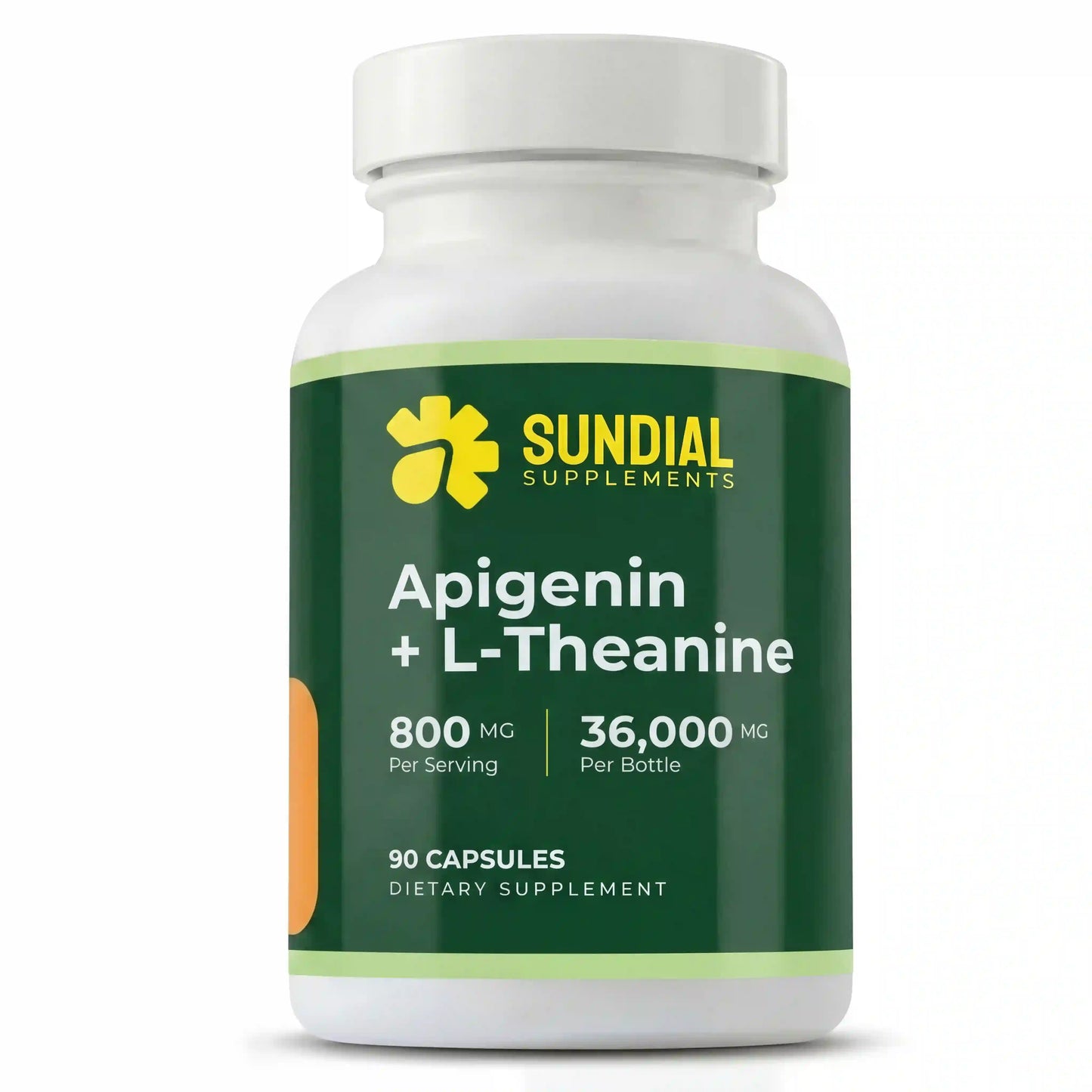 Apigenin 200 mg + L-Theanine 600 mg - Adult Daily Supplement (90 Capsules, 45 Servings)