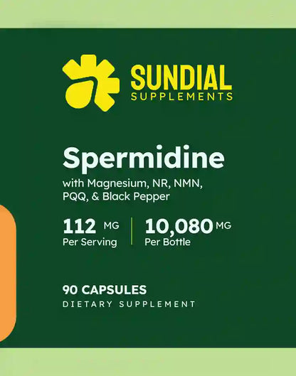 Spermidine 12 mg with Proprietary Blend, NR, NMN, PQQ, Magnesium Bisglycinate, Black Pepper - Adult Daily Supplement (90 Capsules, 90 Servings)